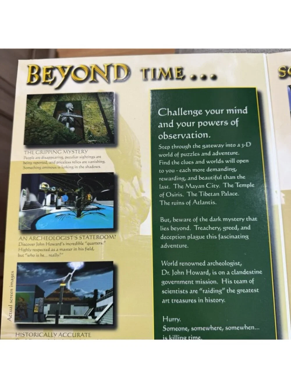 Beyond Time PC CD-ROM 2 Disc Set New Security Sealed DreamCatcher Windows
